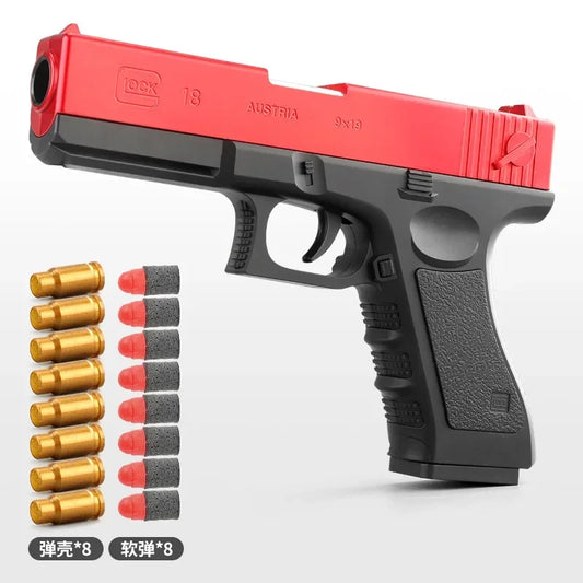 G17 Speelgoedpistool met Silencer | Shell Ejection Foam Kogels